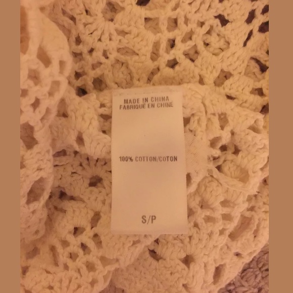 Lucky Brand Crochet White Top . 100% Cotton. - Picture 6 of 7